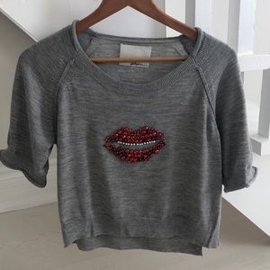 3.1 Philip Lim Short Sleeve Sweater Top